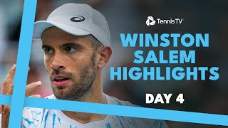 Coric Faces Hijikata Goffin amp Carreno Busta Headline  WinstonSalem 2024 Day 4 Highlights [upl. by Meer]