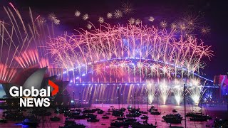 New Years 2023 Sydney Australia puts on extravagant fireworks show over harbour [upl. by Hansen]