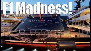 F1 Weekend Craziness in Monaco Superyacht Marina [upl. by Eitsim]