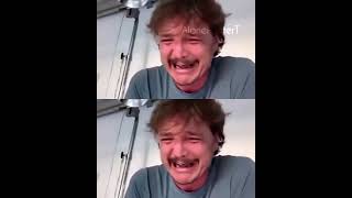 Pedro Pascal crying at Pedro Pascal cry [upl. by Godart]