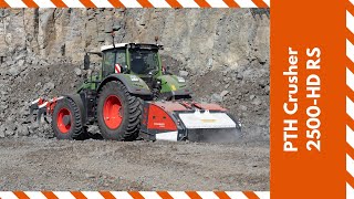 PTH Crusher on a Fendt tractor turning hard rock into small material  Midweek Moments [upl. by Aderb]