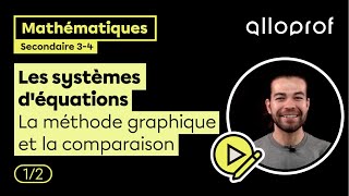 Les systèmes d’équations  La méthode graphique et la comparaison  Mathématiques  Alloprof [upl. by Tiffie659]