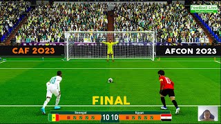 Senegal vs Egypt  Penalty Shootout  Final Africa Cup 2023 AFCON  السنغال ضد مصر  PES Gameplay [upl. by Erialb974]