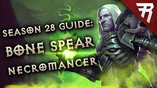 Diablo 3 Season 30 Necromancer Masquerade Bone Spear Build Guide 277 [upl. by Heisser]