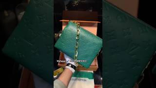 Louis Vuitton Coussin GREEN With Original BoxDust Cover trendy explore style shayari outfit [upl. by Ayikur257]