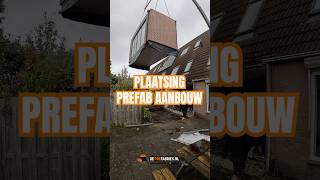 Plaatsing aanbouw 🏡🌐 deprefabrieknl✉️ infodeprefabrieknl📱 0203317470 [upl. by Grand]