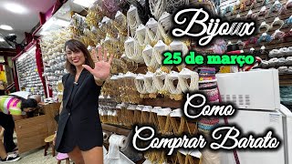 Atacado de Bijoux na 25 de março  aonde compras peças de bijuterias a partir de 3 reais [upl. by Hoskinson147]