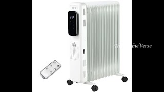 HOMCOM 2720W Oil Filled 11 Fin Portable Radiator with Remote Control Timer Unboxing [upl. by Ibob]