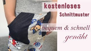 Bequeme Babyhose Kinderhose aus Jersey nähen mit Hosentaschen amp Bündchen ❤️Kostenloses Schnittmuster [upl. by Raviv]