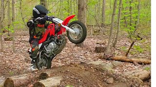 9 year old rocking the single track on a Honda CRF50 [upl. by Mallissa]