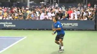 Onehanded backhands of the ATP at the 2010 US Open [upl. by Ainitsirk]