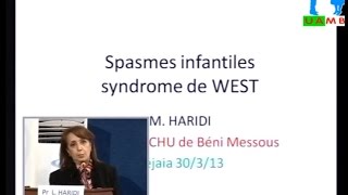 Conférence de Pr MHARIDI Spasmes infantiles syndrome de West [upl. by Ecirtemed]