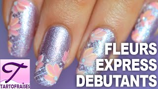 Tuto nail art douces fleurs express et facile inspiration Zhostovo [upl. by Pooi]