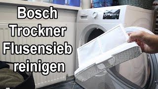 Bosch  Siemens Trockner Flusensieb reinigen Anleitung [upl. by Rim]