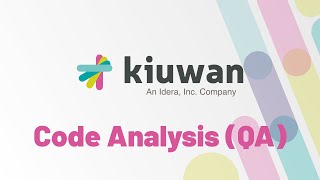 Kiuwan Code Analysis QA [upl. by Haeli357]