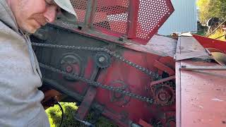 Preparing The 860 Massey Combine For Storage [upl. by Arahsit]