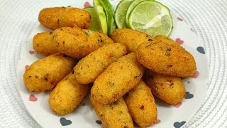 BOLINHO DE BACALHAU BEM SEQUINHO FEITO COM BATATA 🥔 INGLESA kdeliciacozinha [upl. by Sacha]