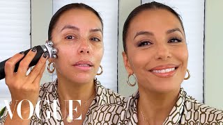 Eva Longorias “Hottest Mom” Makeup Routine  Beauty Secrets  Vogue [upl. by Ruperto395]