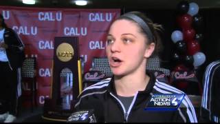 CalU celebrates Womens Basketball Team victory in National Championship [upl. by Harilda144]