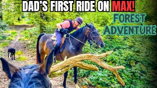 DAD RIDES MAX FOR THE FIRST TIME  WILD FOREST ADVENTURE HACKING  VLOG 153 [upl. by Curson]