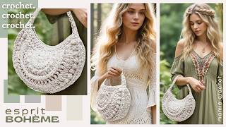 🌼 SAC CROCHET ICONIQUE 70S  LE MUST DU CHIC BOHÈME  🌼 TUTO quotVANINAquot FACILE amp RAPIDE MamieCrochet [upl. by Klos356]