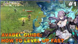 Guide 1  How to Level Up Fast  Avabel Online [upl. by Crotty]