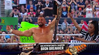 Bron Beaker Defeat Sami Zayn and Wins IC Championship SummerSlam 2024 Highlights [upl. by Yatnoj555]