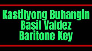 Kastilyong Buhangin by Basil Valdez Baritone Key Karaoke [upl. by Jamill122]