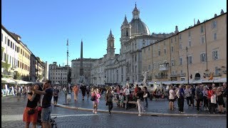 Walk around Piazza Navona Rome Italy [upl. by Aratahs612]