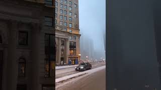 Chicago🇺🇲❤️❄️ the dream city snow drive❄️ 🌨️enjoy a special winter feeling🥰☃️✨📍Wacker Drive Chicago [upl. by Ynna]