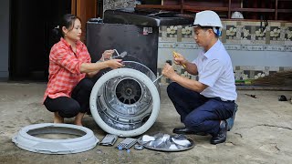 Directors Wife and Husband Repair amp Maintain Washing Machines For Customers  Ly Phuc An [upl. by Asined594]