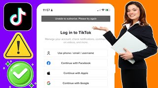 How To Fix Tiktok Unable To Authorize Try Again Problem  Try Again Problem Solved [upl. by Felita880]