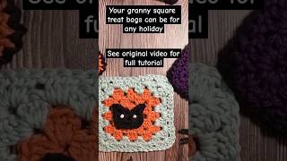 Just a tiny clip from my granny square treat bag tutorial Free pattern and super easy crochet [upl. by Chiou]