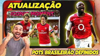 ATUALIZAÇÃODEFINIDOS OS DESTAQUES DO BRASILEIRÃO ICONIC MOMENT ARSENAL NO PES 2021 MOBILE [upl. by Schwejda]