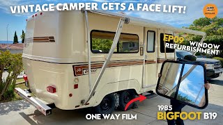 Vintage Fiberglass RV Camper Gets a Face Lift StepbyStep DIY Window Refurbishment and Buffing [upl. by Esinart]