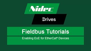 Configuring EoE Ethernet over EtherCat for Nidec Drives products [upl. by Craggie]