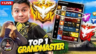 RG ZARA GAMING Freefire Live Streamgrandmaster top push [upl. by Norton808]