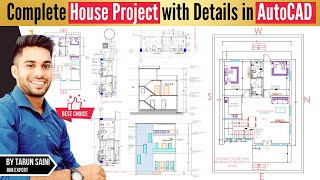 Complete House Design AutoCAD Project in 4 Hours [upl. by Kamilah986]