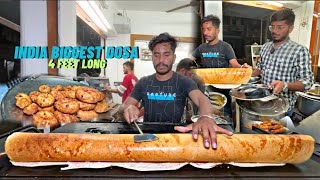 Indian biggest dosa 4 feet long  Dosa  idle and Sambar vada full South Indian [upl. by Oiled]