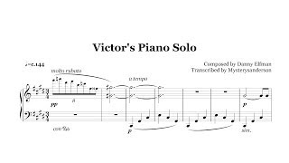 Victors Piano Solo Sheet Music  The Corpse Bride [upl. by Leumhs61]