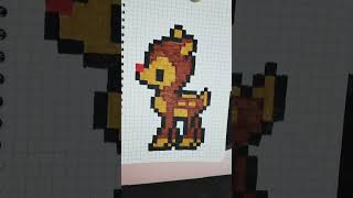 Easy pixel art tutorial series  how to draw dear in pixal pattern for beginners ytshorts shorts [upl. by Salman]