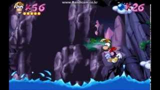 레이맨1 블루 마운틴 3 Rayman1 Walkthrough  Blue mountains  MrStones peaks [upl. by Nij]