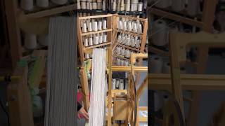 How a professional weaver measures and beams a warp weaving dressingaloom loomweaving beaming [upl. by Ulrikaumeko]