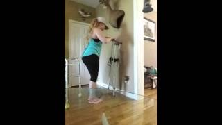 Lower abdominal exercise with a broken leg using your crutches [upl. by Maighdiln]