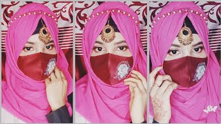 Hijab tutorial with saree  hijab tutorial 02  hijab style by misty ❤️🥰 [upl. by Illac]