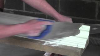 Plaster Coving Installation  How To Cut An Internal Mitre Part 2 [upl. by Tuchman435]