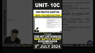 CSIR Practice Question  Unit 10 Ecological Principles  Topic C Population Ecology [upl. by Naziaf]