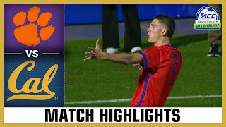 Cal vs Clemson Match Highlights  2024 ACC Mens Soccer [upl. by Nivej927]