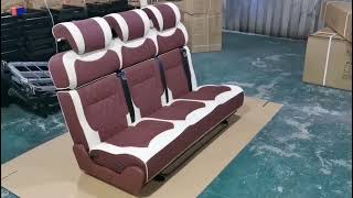 AutoLiuma RV ThreeFolding Changeover Business Seat Bed [upl. by Mahon]