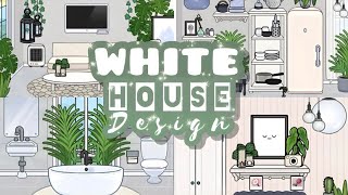 WHITE HOUSE DESIGN Bohemian House 🤍  Toca Boca [upl. by Coyle]